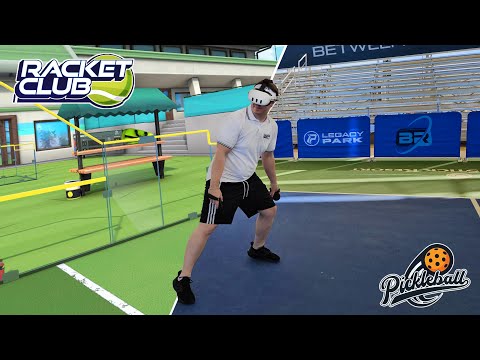 Video titled: We got DESTROYED by Pickleball Pros in Racket Club | Between Realities